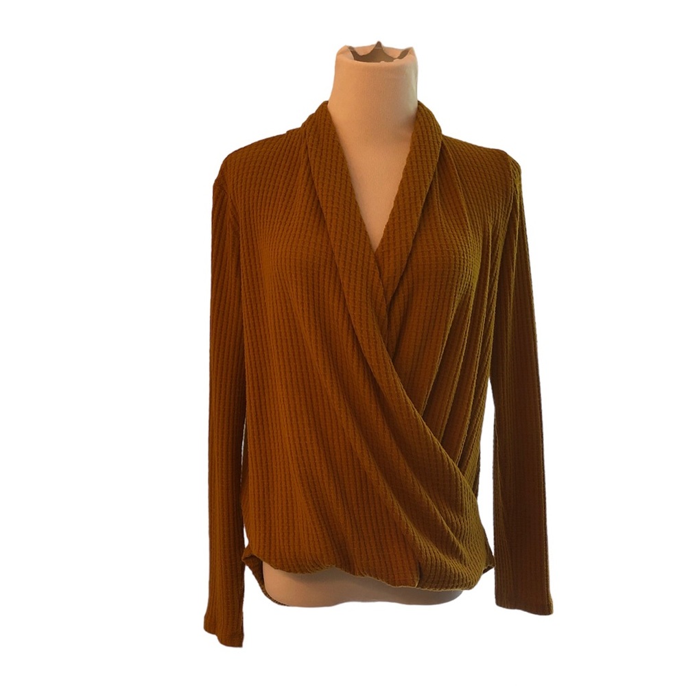 Anthropologie Akemi + Kin Woodruff Waffle Knit Wrap Sweater - Size XS